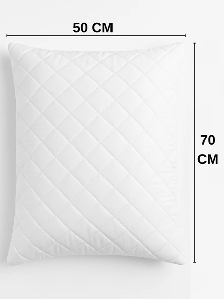 Beylini 2'Li 800 GR Mikrofiber Kapitone Yastık Yumuşak Rahat Antialerjik Makinede Yıkanabilir Pürüzsüz 50x70cm - Resim 5