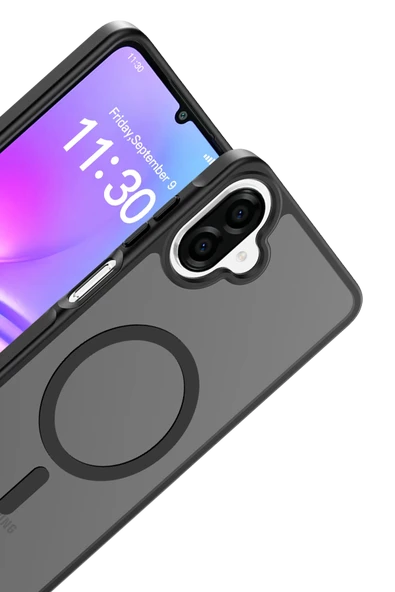 Samsung Galaxy A07 Jota Magsafe Kapak - Siyah - Resim 2