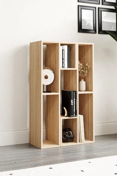 Bucak Çok Amaçlı Kitaplık Tv Ünitesi Meşe - 9