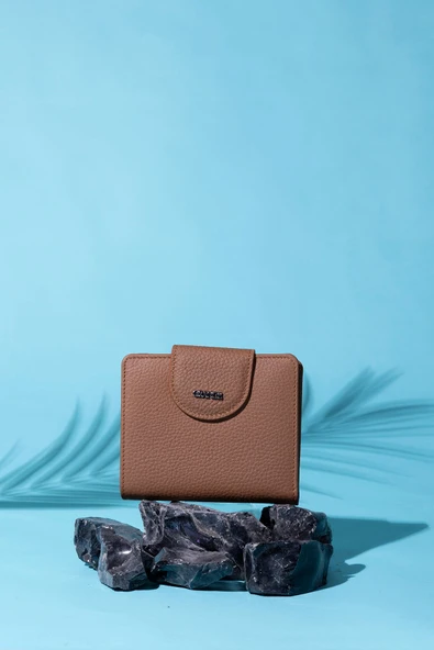 Grande Hakiki Deri Kadın Cüzdan Camel 2818 ürün görseli