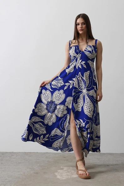 ASKILI VİSCON ELBİSE - Saks ürün görseli 1