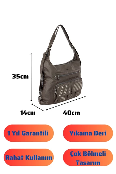 Bolsas Kadın Omuz ve Sırt  Çanta Kahve 1033 - Resim 3