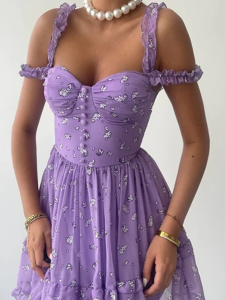 Lena Çift Askılı Elbise - Resim 4