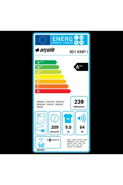 Arçelik 901 KMP I Beyaz Kurutma Makinesi - 6