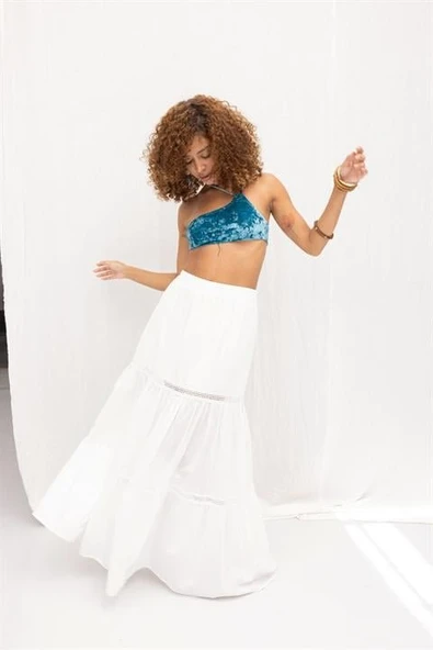 Annie Brode Şerit Detaylı Etek 4036 - Resim 5