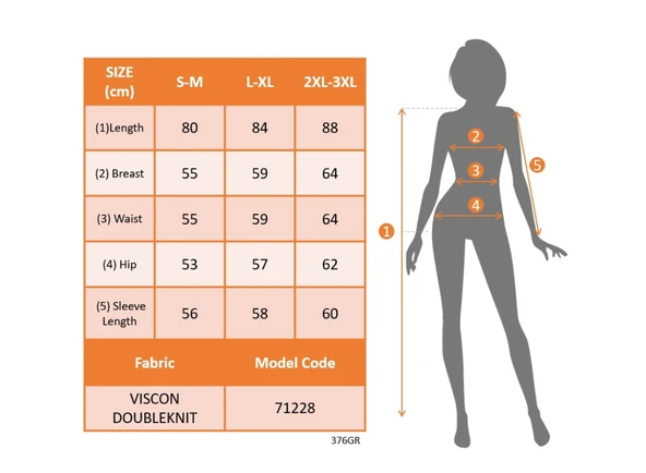 Lucky Life Kadın Uzun Kollu Bisiklet Yaka Kısa Viskon Iki Iplik Elbise - Resim 4
