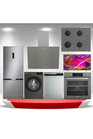 Arçelik Gri Mega TV'li Çeyiz Seti