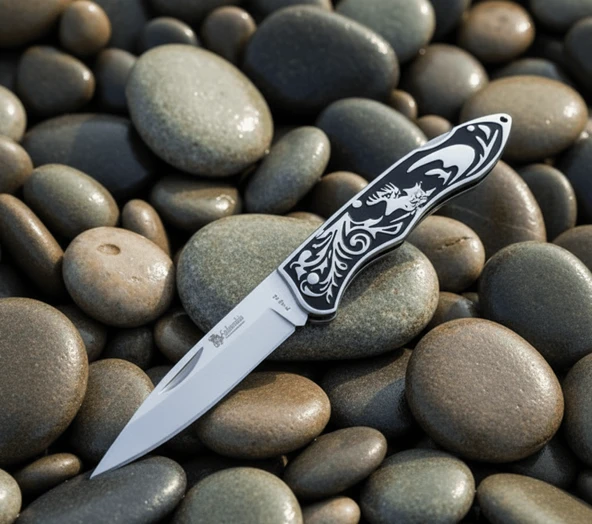 Cakistore Columbia Company F-815 Geyik İşlemeli Manuel Kamp Çakısı ürün görseli 1