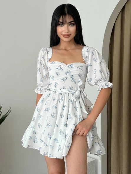 Rucka Belden Bağlamalı Mini Elbise ürün görseli 1