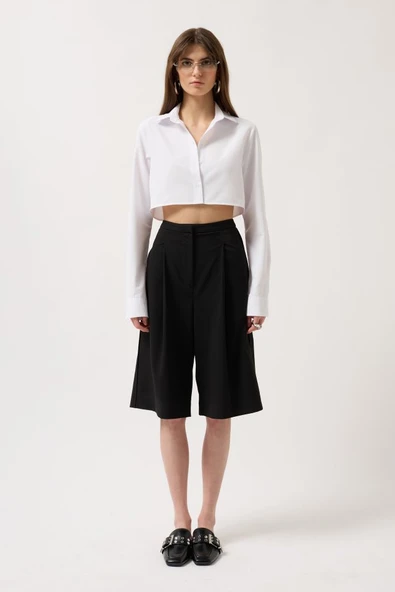 Basic Crop Gömlek - Resim 2