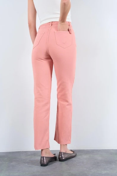 Strong Düz Pantolon - Pudra - Resim 5