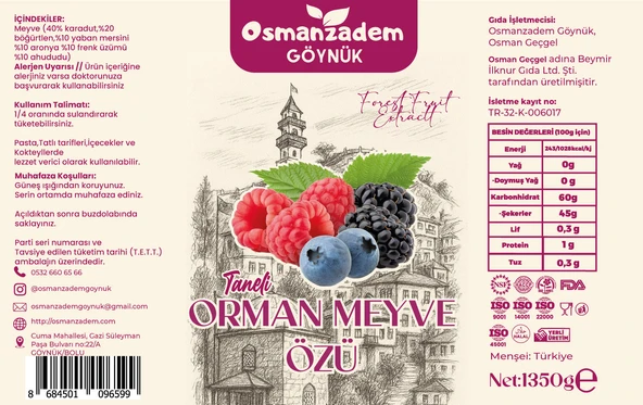 6 Süper Meyvenin Gücü Tek Şişede: Taneli Orman Meyve Özü - 2