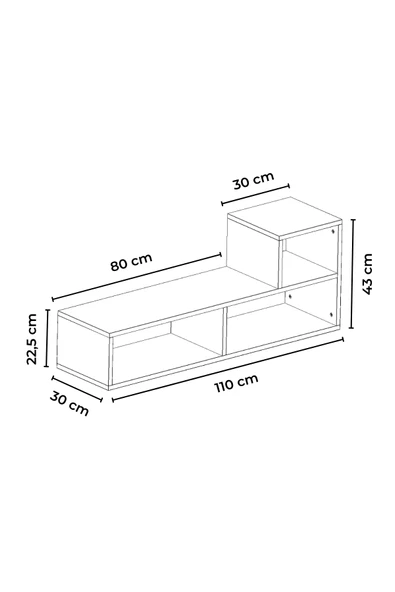 Bucak Çok Amaçlı Kitaplık Tv Ünitesi Meşe - 3