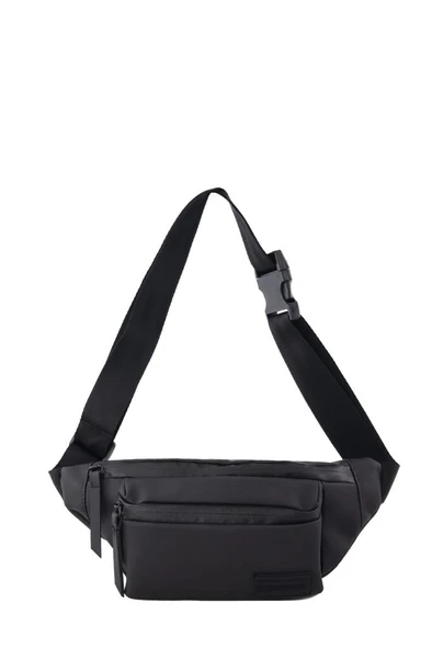 Unisex Siyah Bel Ve Omuz Çantası Siyah 8080 - Resim 3