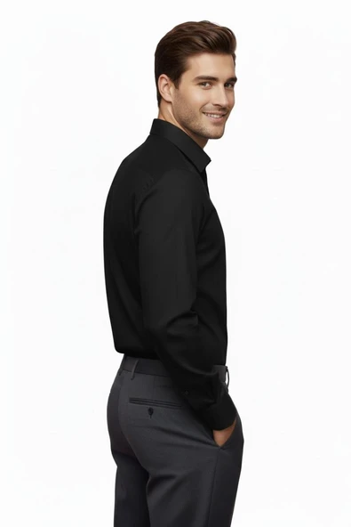 Erkek Silim Fit Uzun Kol Gömlek BGL-ST04867 - Resim 6