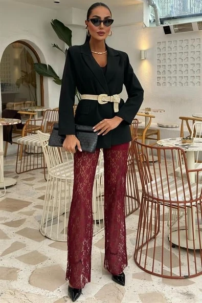 İçi Astarlı Dantel Pantolon 0081 ürün görseli 1