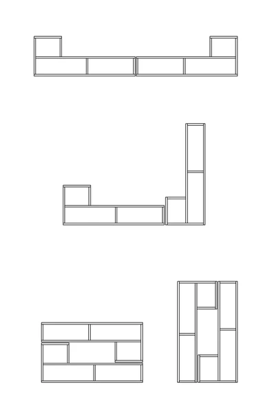 Bucak Çok Amaçlı Kitaplık Tv Ünitesi Beyaz - 7