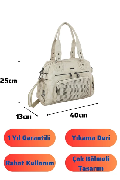 Bolsas Kadın Omuz Çanta Bej 1036 - Resim 4