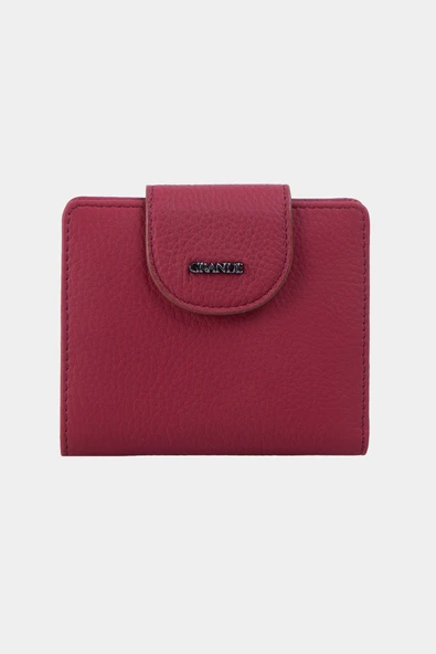 Grande Hakiki Deri Kadın Cüzdan Bordo 2818 - Resim 4