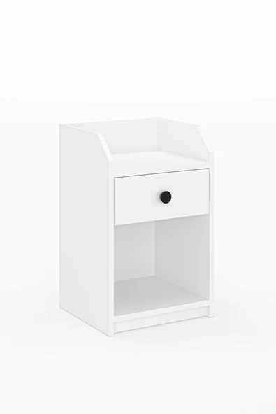 Urartu Komodin Yatak Odası Tek Çekmeceli Beyaz - 4