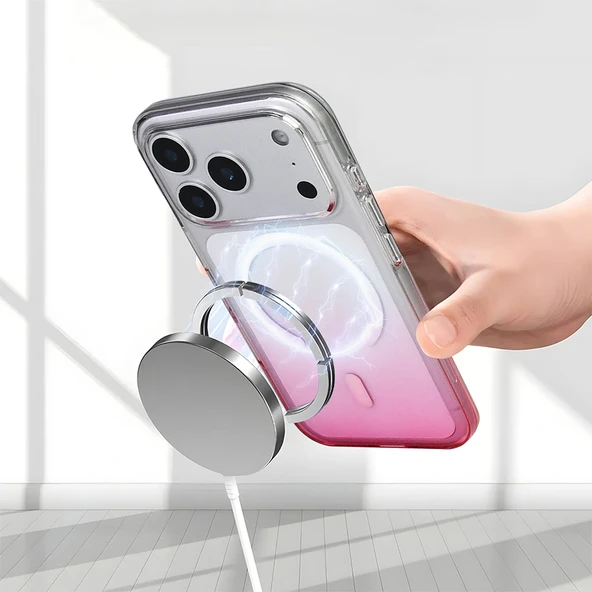 Apple iPhone 17 Pro Max Kılıf M-Safe Şarj Özellikli Zore Septik Silikon Kapak - 11