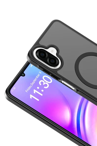 Samsung Galaxy A07 Jota Magsafe Kapak - Siyah - Resim 3