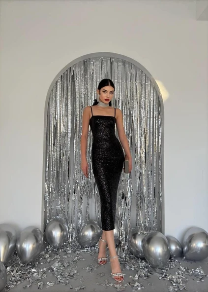 Woxo İp Askılı Elbise - Resim 6