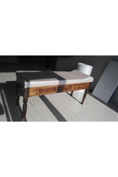 Medikalbirlik Ahşap Çekmeceli Muayene Masası Eskitme - 3