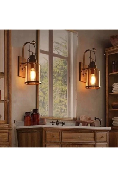 Rustik Led Ampul Amber E27 Duy Flamanlı Armut Tipi St64 Dekoratif - 1 Adet - Resim 5