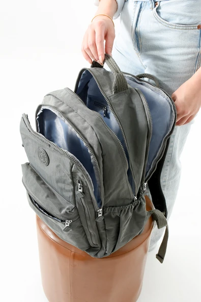 Bolsas Kadın Sırt Çanta Gri 1091 - Resim 4