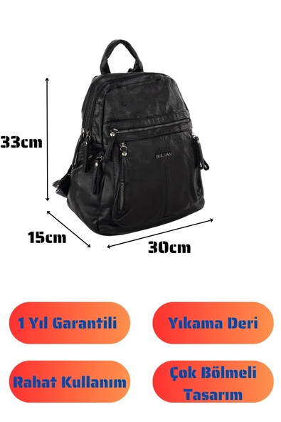 Bolsas Kadın Sırt Çanta Siyah 1042 - Resim 5