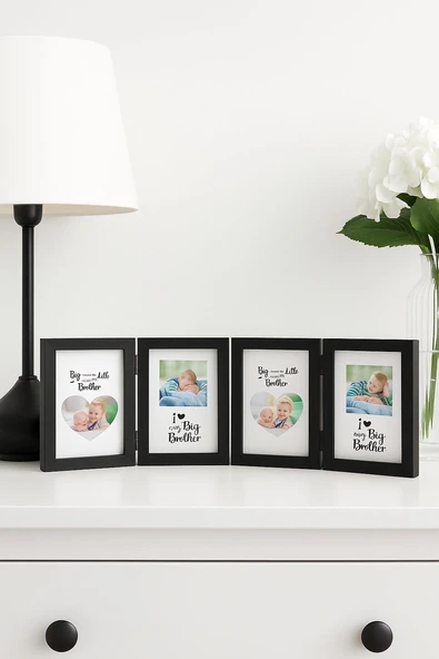 4'lü  Dekoratif Siyah Fotoğraf Çerçevesi 10*15 cm (1) - Resim 3