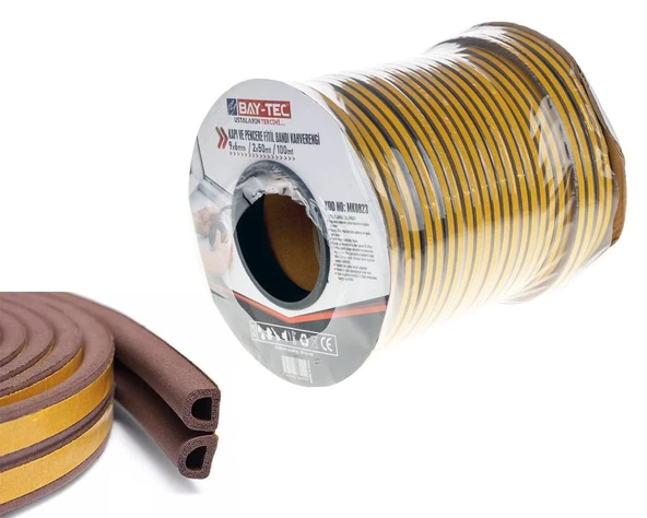 Kapı ve Pencere Fitil Bandı Kahverengi 50 mt top BAY-TEC MK0823