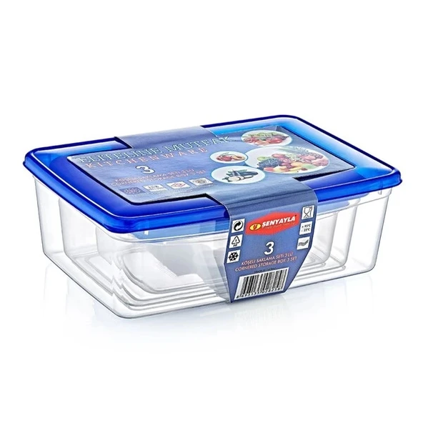 MDB 3'lü Köşeli Saklama Kabı Seti ürün görseli 1