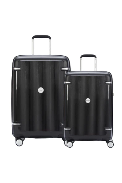 Polipropilen Valiz 2'li Valiz Seti Büyük Boy - Orta Boy Siyah 04pc7070 ürün görseli