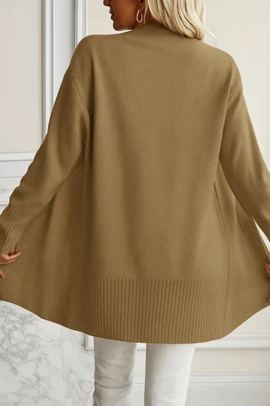 MDB Kadın Uzun Kollu önü Açık Triko Hırka - 3