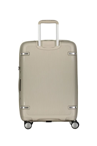 Polipropilen Valiz 2'li Valiz Seti Orta Boy - Kabin Boy Gri 04pc7070 - Resim 3