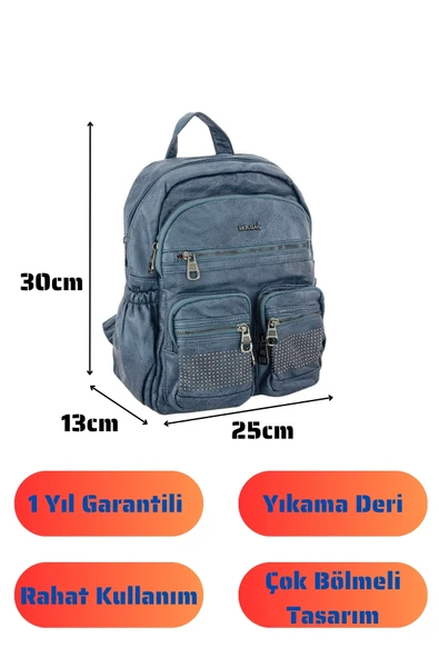 Bolsas Kadın Sırt Çanta Mavi 1026 - Resim 4