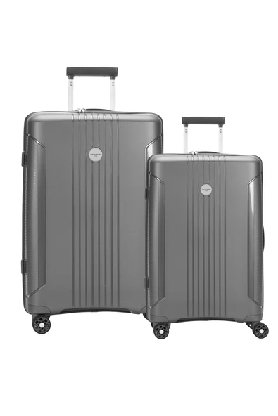 Polipropilen Valiz 2'li Valiz Seti Büyük Boy - Orta Boy Antrasit 04pc7060 ürün görseli