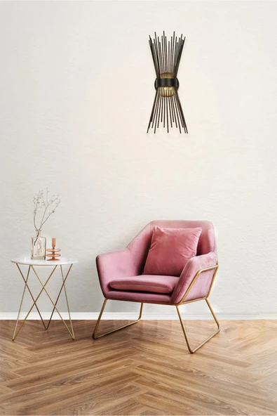 Kirpi Modeli Metal Çift Yönlü Gün Işığı Siyah Kasa Duvar Aydınlatma Pilli Aplik - 2