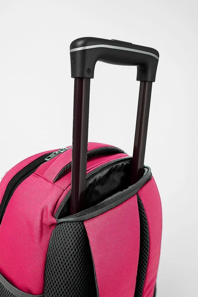 Çekçekli 4 Tekerlekli Sırt Çantası Kırmızı 1175 - Resim 2