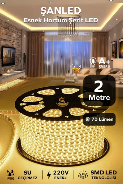 Hortum Esnek 220V Şerit Led Gün Işığı 2 Metre ürün görseli 1