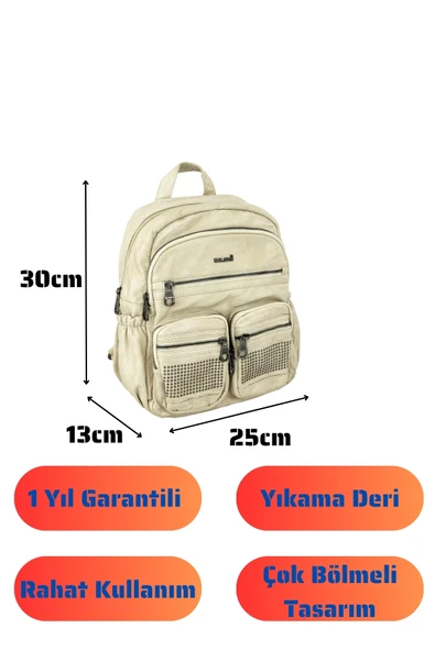 Bolsas Kadın Sırt Çanta Bej 1026 - Resim 4