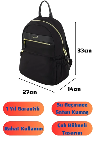 Bolsas Kadın Sırt Çanta Siyah 1046 - Resim 5