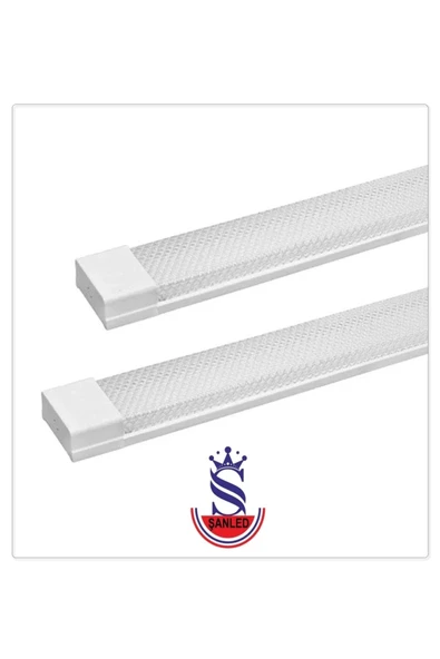 80W 120 Cm KRİSTAL Yatay LED Bant Armatür-Trafolu Beyaz Işık 2 Adet - 4