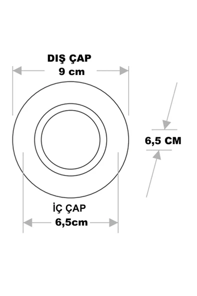 7w Sıva Altı Oynar Başlık Gu10 Yuvarlak Bakır Kasa Gün Işığı Led Spot Lamba 8 Adet - Resim 2