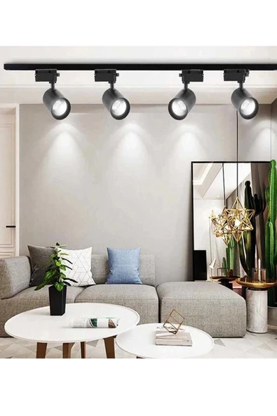 Led Siyah Kasa Beyaz Işık 35w Raylı Spot / 1 Adet (Raysız) - Resim 2