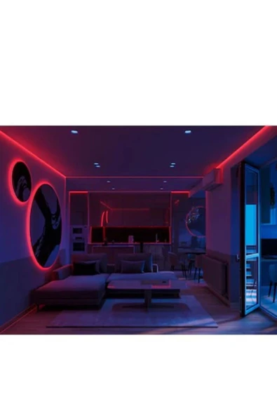 Hortum Esnek 220V Şerit Led Kırmızı 3 Metre - 4