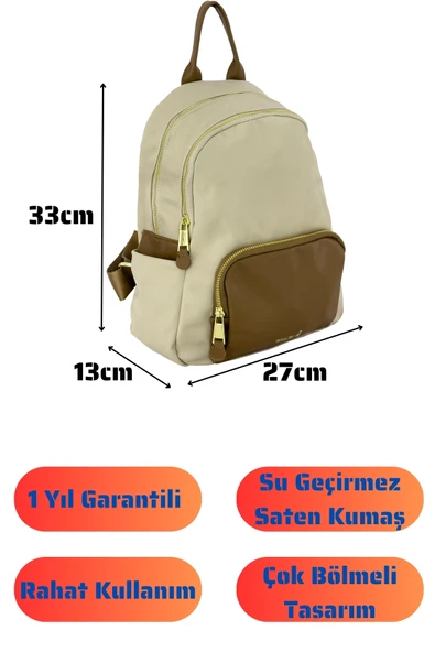 Bolsas Kadın Sırt Çanta Bej 1048 - Resim 4
