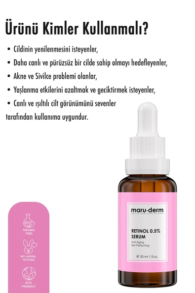 Maruderm Retinol 0.5% Cilt Yenileyici Bakım Serumu 30 Ml - Resim 4